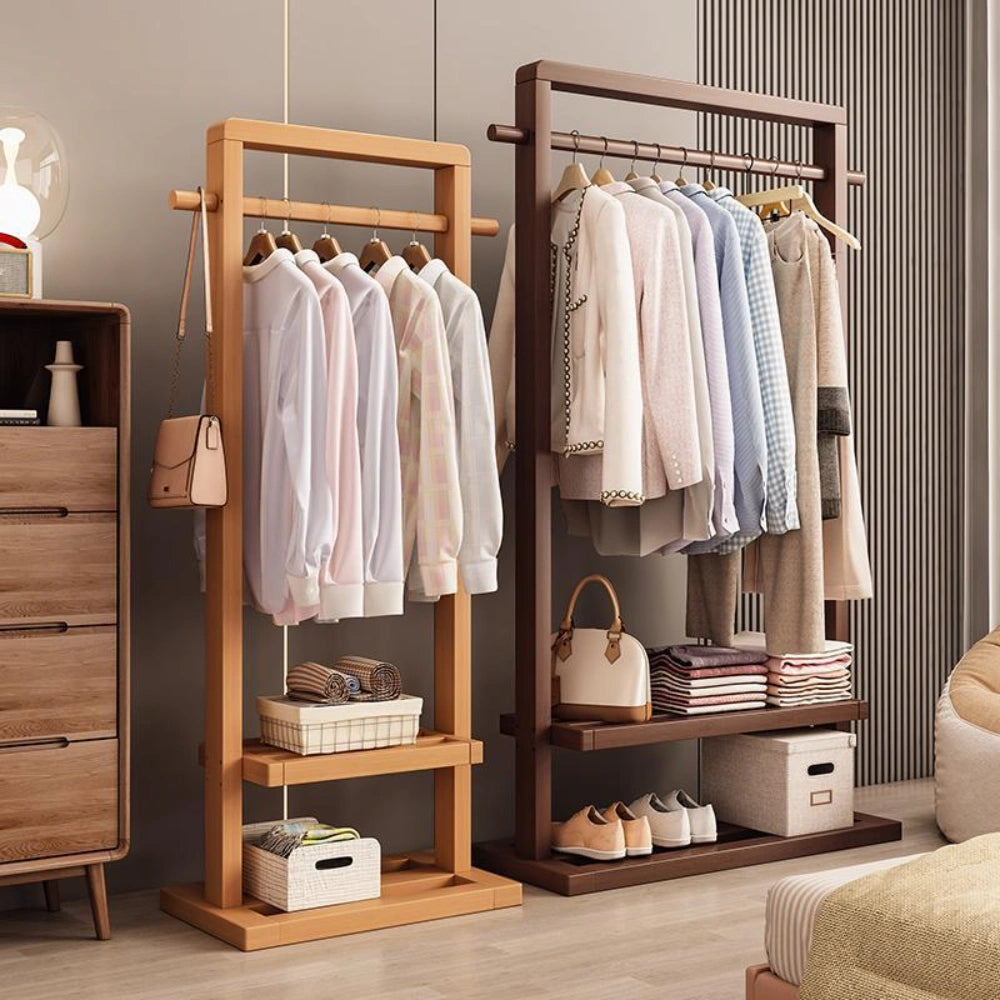 Solid Closet Storage Rack Standing Coat Rack Organizer