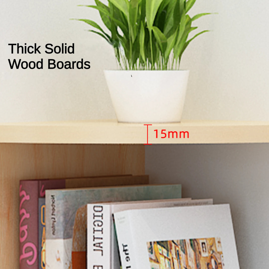 Solid Wall Shelf Wooden Corner Floating Bookcase