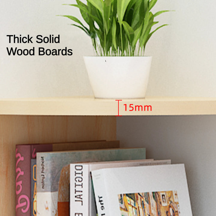 Solid Wall Shelf Wooden Corner Floating Bookcase