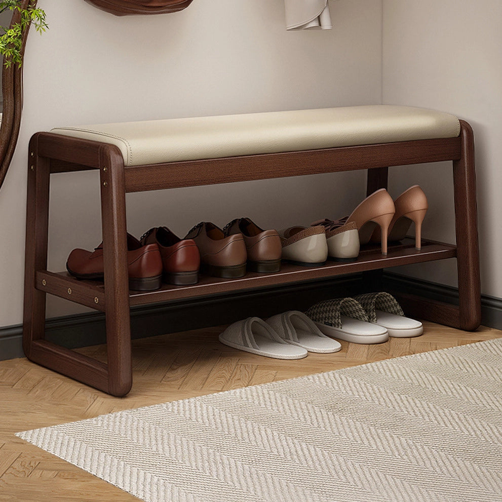 Entryway Shoe Organisers Solid Wood Simple Shoe Storage Bench