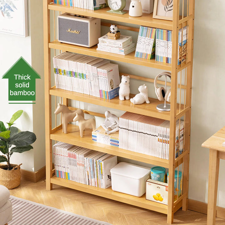 Multi-Tier Ladder Bookshelf Tall Storage Shelf