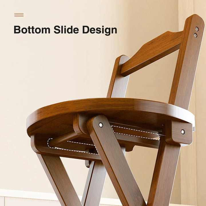 Solid Foldable Bar and Counter Stool