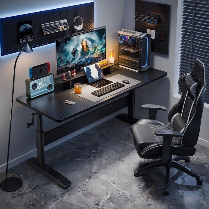 Manually Adjustable Standing Computer Desk with Drawers