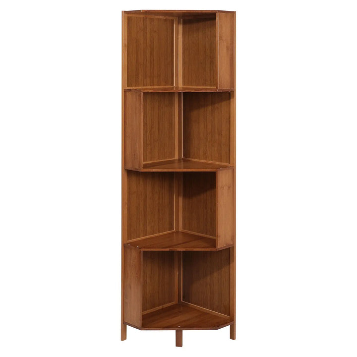 Freestanding Corner Bookcase Display Storage Stand