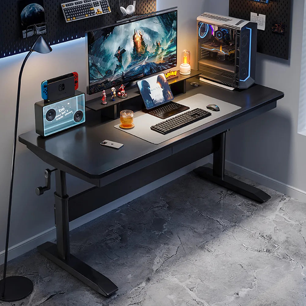 Manually Adjustable Standing Computer Desk with Drawers