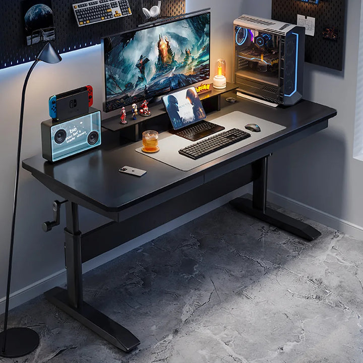 Manually Adjustable Standing Computer Desk with Drawers