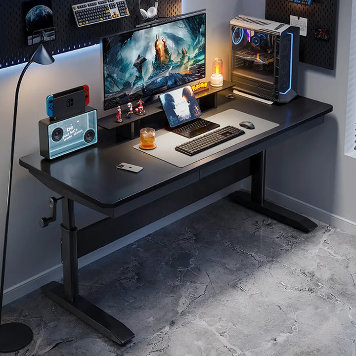 Manually Adjustable Standing Computer Desk with Drawers