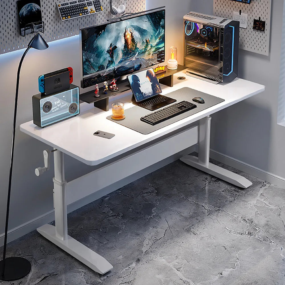 Computer Standing Drawer Manually Adjustable Standing Computer Desk with Drawers – Zwob