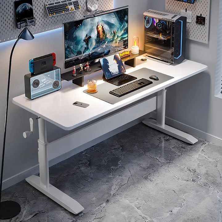 Manually Adjustable Standing Computer Desk with Drawers